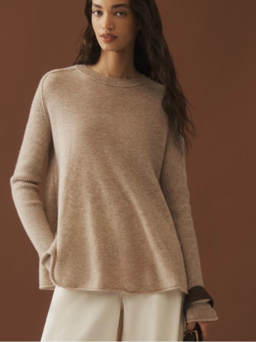 Anthropologie Maeve Crew-Neck Cashmere
Swing Sweater Medium